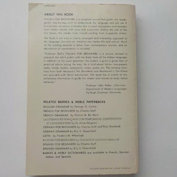 Italian For Beginners Charles Duff Barnes & Noble Everyday HandBook Learning - Picture 3 of 5